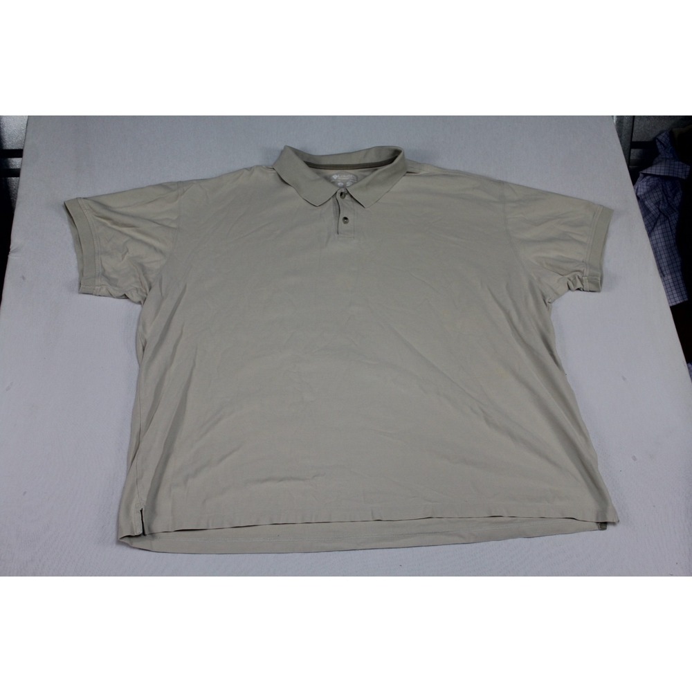 Columbia Polo Shirt Mens 4XL Green Excellent PFG Omni-Shade Short Sleeve Logo